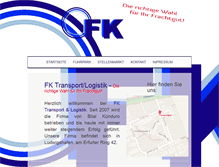 Tablet Screenshot of fk-transporte.com